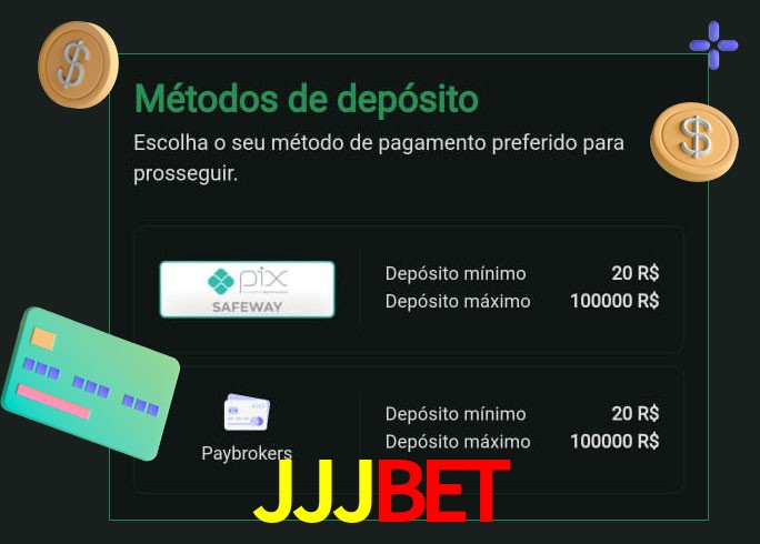 O cassino JJJBET oferece uma grande variedade de métodos de pagamento